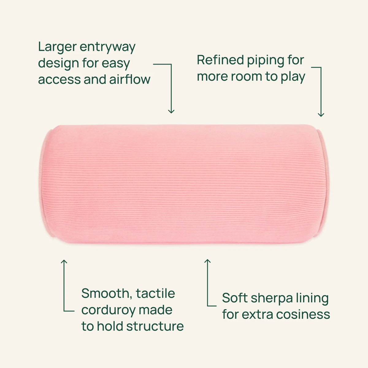 The Tunnel in Powder Pink, features