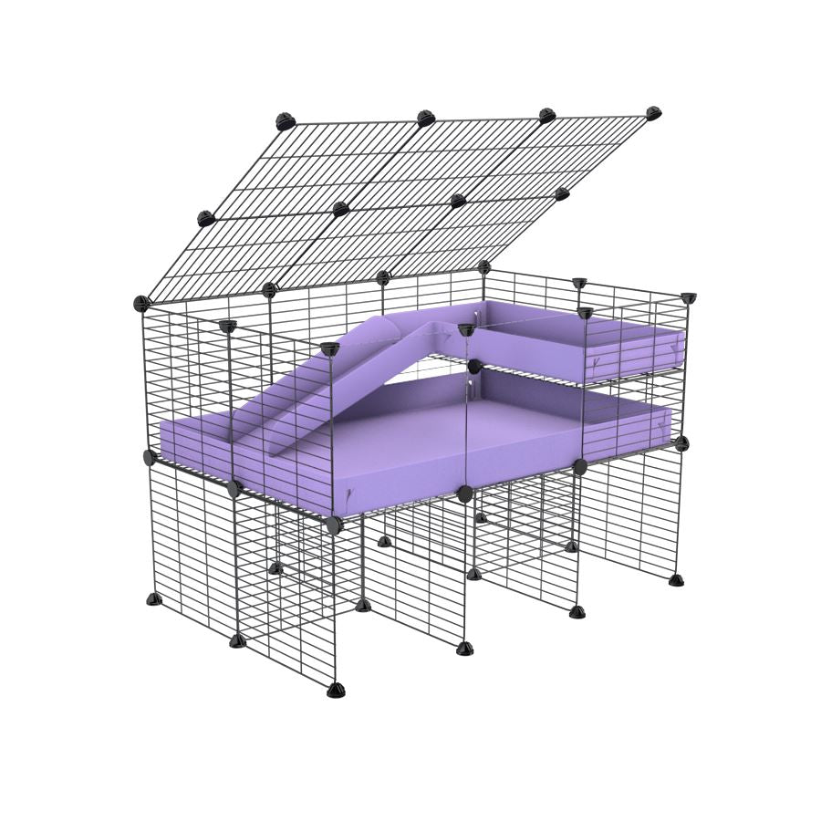 3x2 C&C Guinea Pig Cage with Loft & Stand