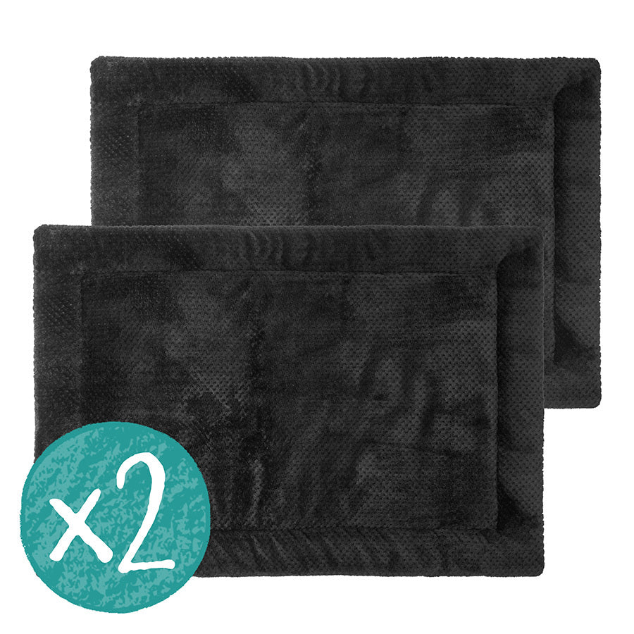 Set of 2 Extra Soft Fleece Liners for Guinea Pigs | Bold Black