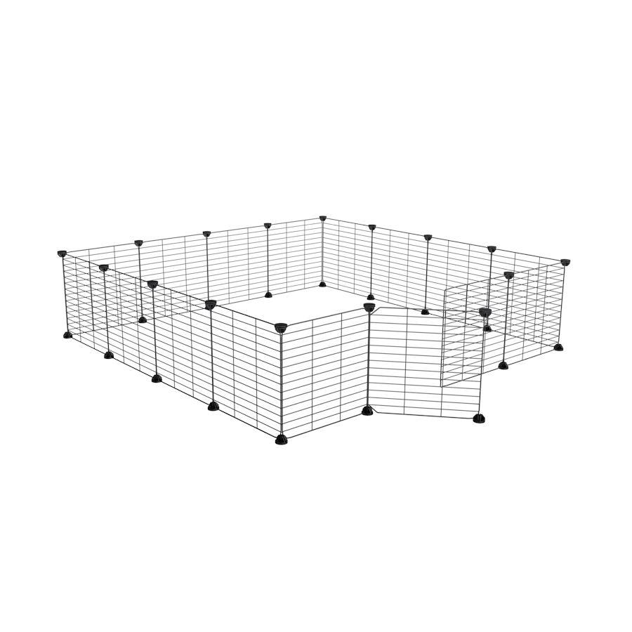 a 4x4 outdoor modular run with baby bars safe C&C grids for guinea pigs or Rabbits by brand kavee