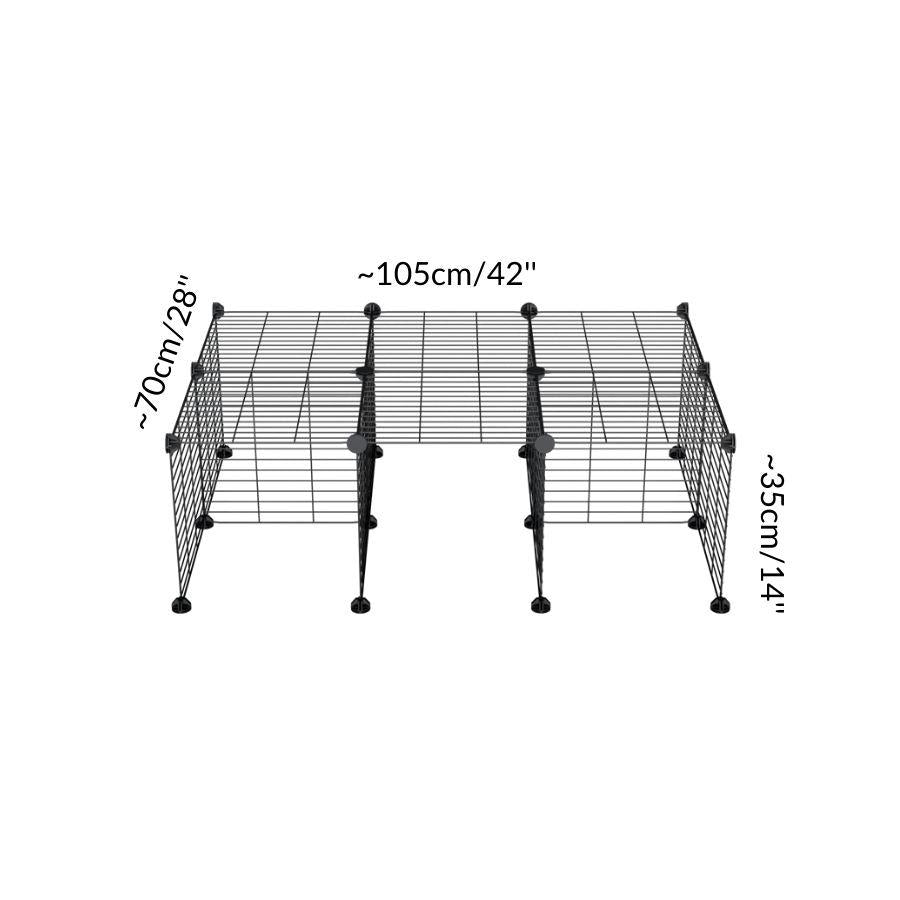 Dimensions of A C&C guinea pig cage stand size 3x2 with safe baby proof grids by kavee UK