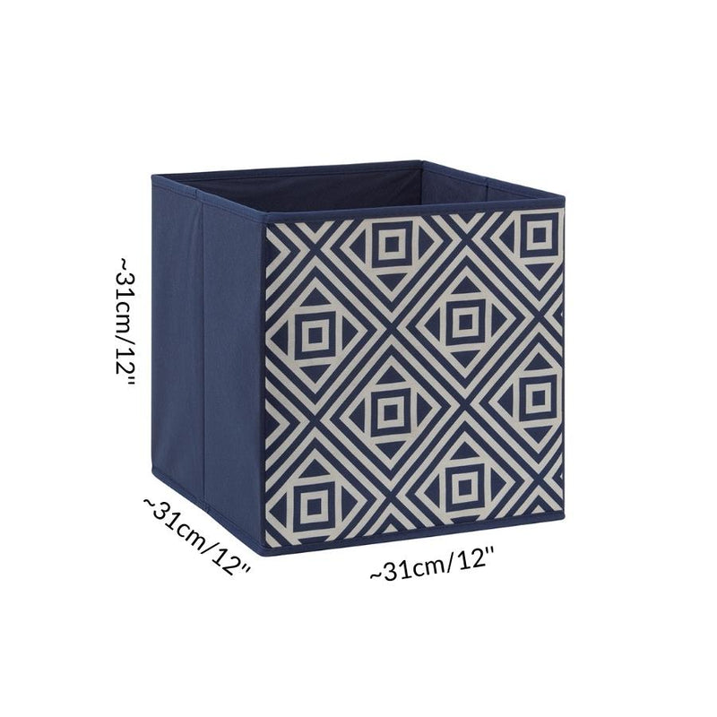 dimension size cube storage box for C&C cage kavee guinea pig navy blue geometric UK 