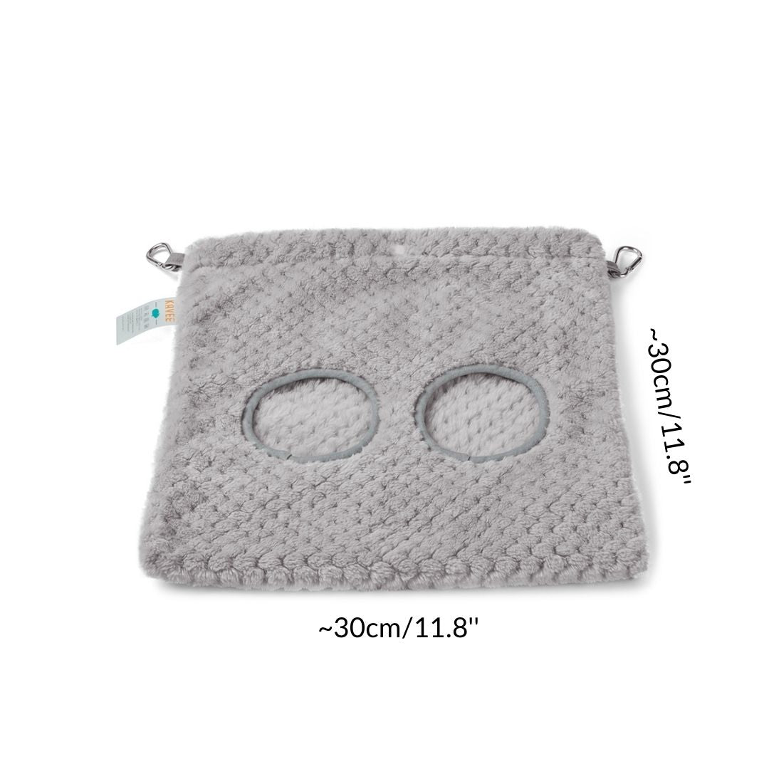 dimensions of a haybag in grey pattern fleece