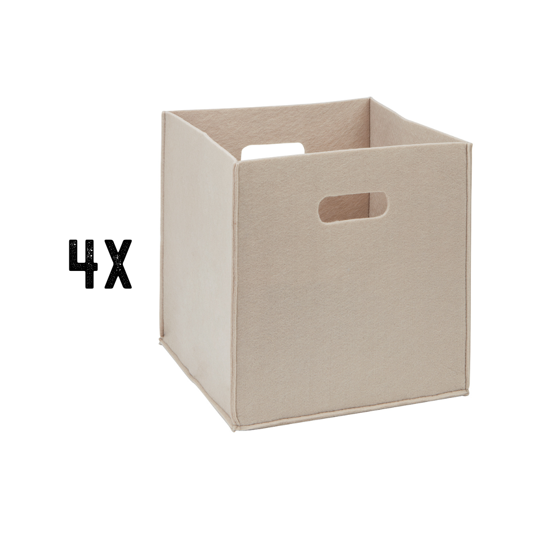 Set of Storage Boxes Felt | Tranquil Taupe