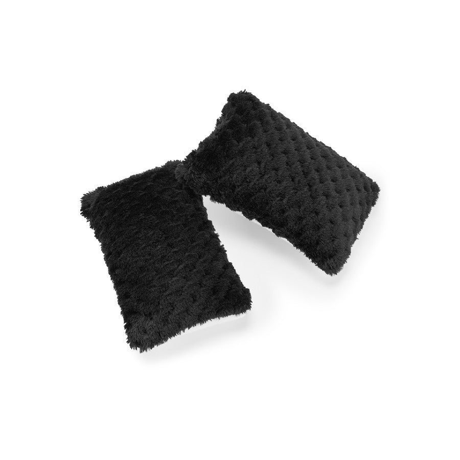 a guinea pig set of 2 pillows made of black fleece by kavee
