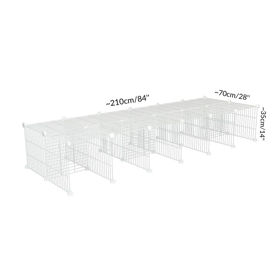 Size of A C and C guinea pig cage stand size 6x2 with small hole white CC grids by kavee UK