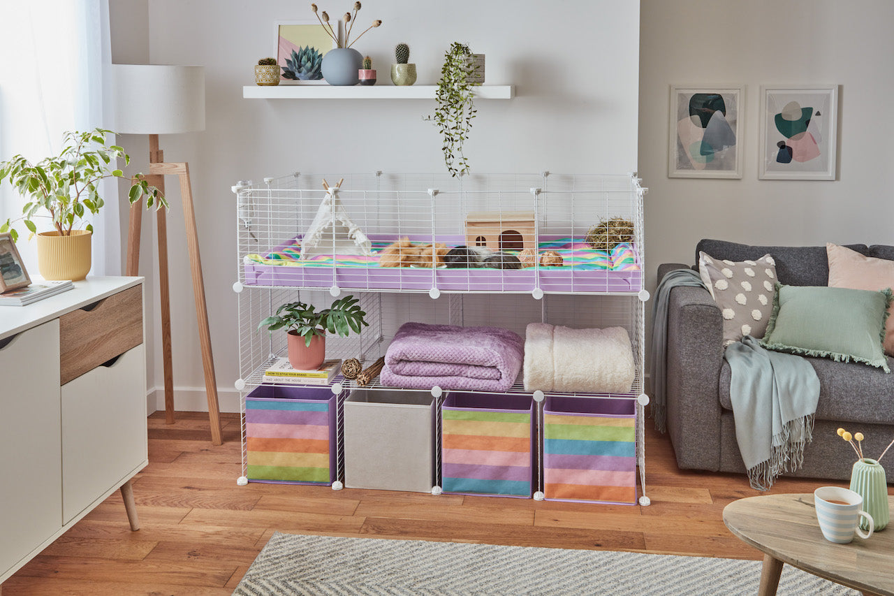White C&C Cages for Guinea Pigs - Kavee