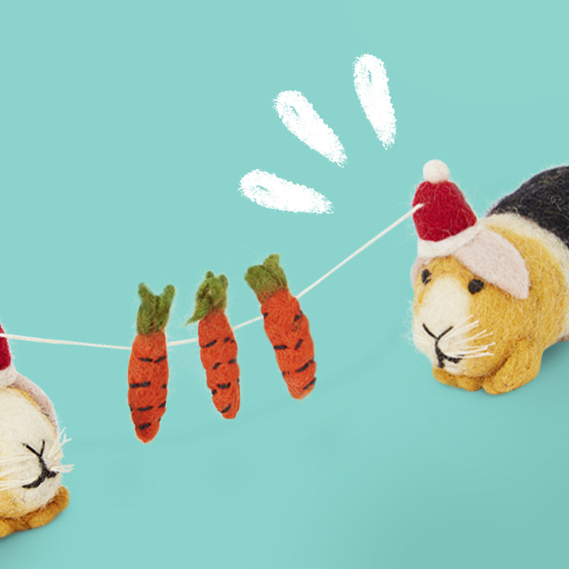 Guinea Pig Christmas Decorations | 4 Guinea Pig Ornaments