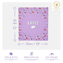 JKavee purple laundry bag showing product dimensions and features