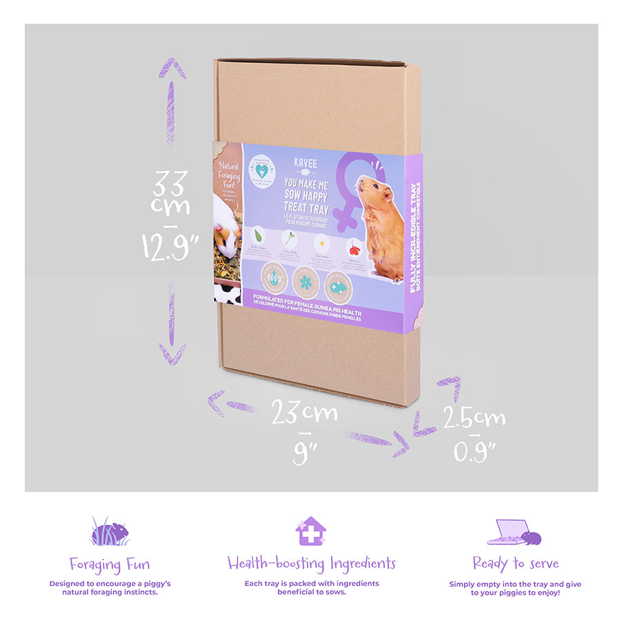 kavee you make me sow happy treat tray for female guinea pigs with product features and dimensions