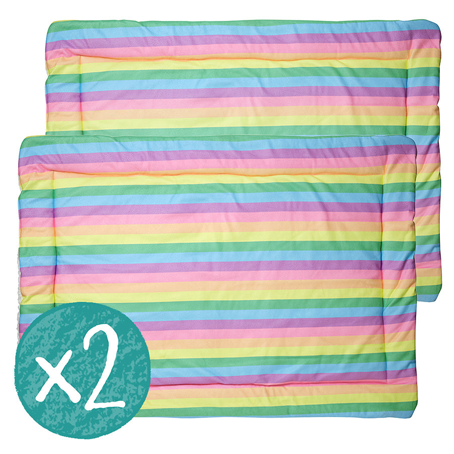 bundle liner listing for 2 kavee fleece liners in print rainbow