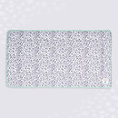Kavee Dreamy Dalmatian Print fleece liner on grey spotted background