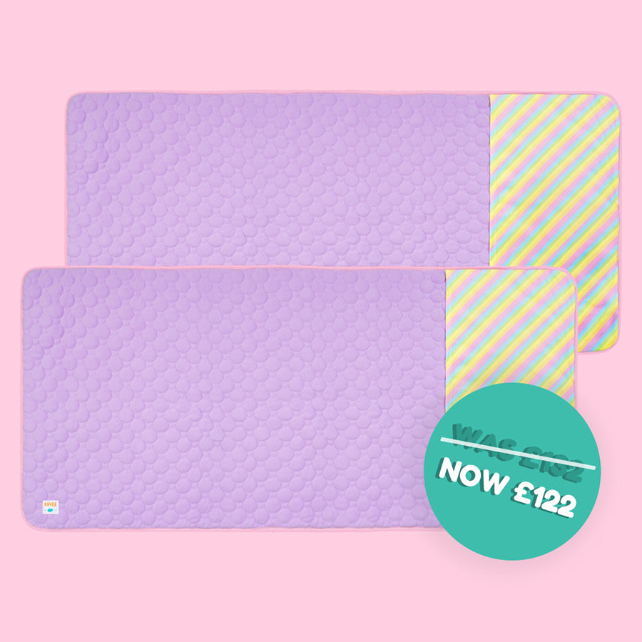 Set of 2 Premium Fleece Liners Bundle | Rainbow