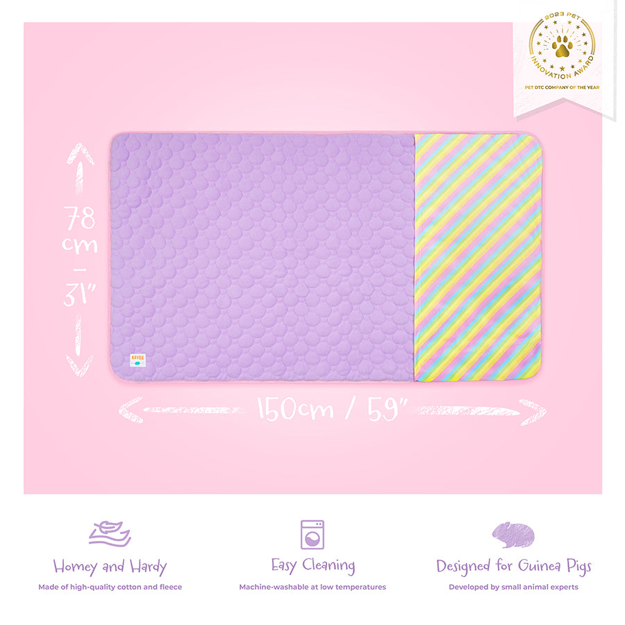 Premium Fleece Liner for Guinea Pigs | Rainbow