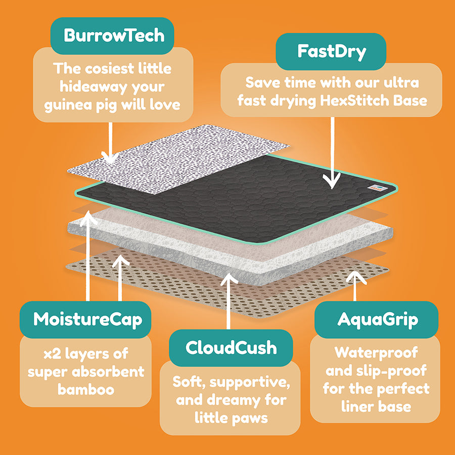 Plush Fleece Liner for Guinea Pigs | Dalmatian Collection