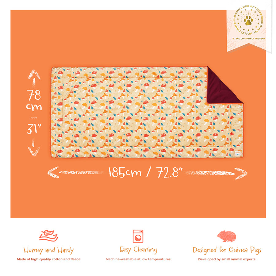 Guinea Pig Fleece Liners | Mushroom | Velvet