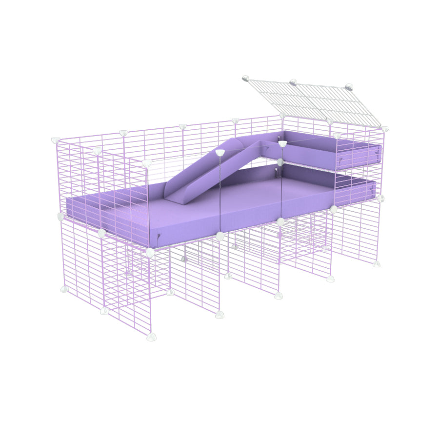 4x2 C&C Guinea Pig Cage with Loft & Stand