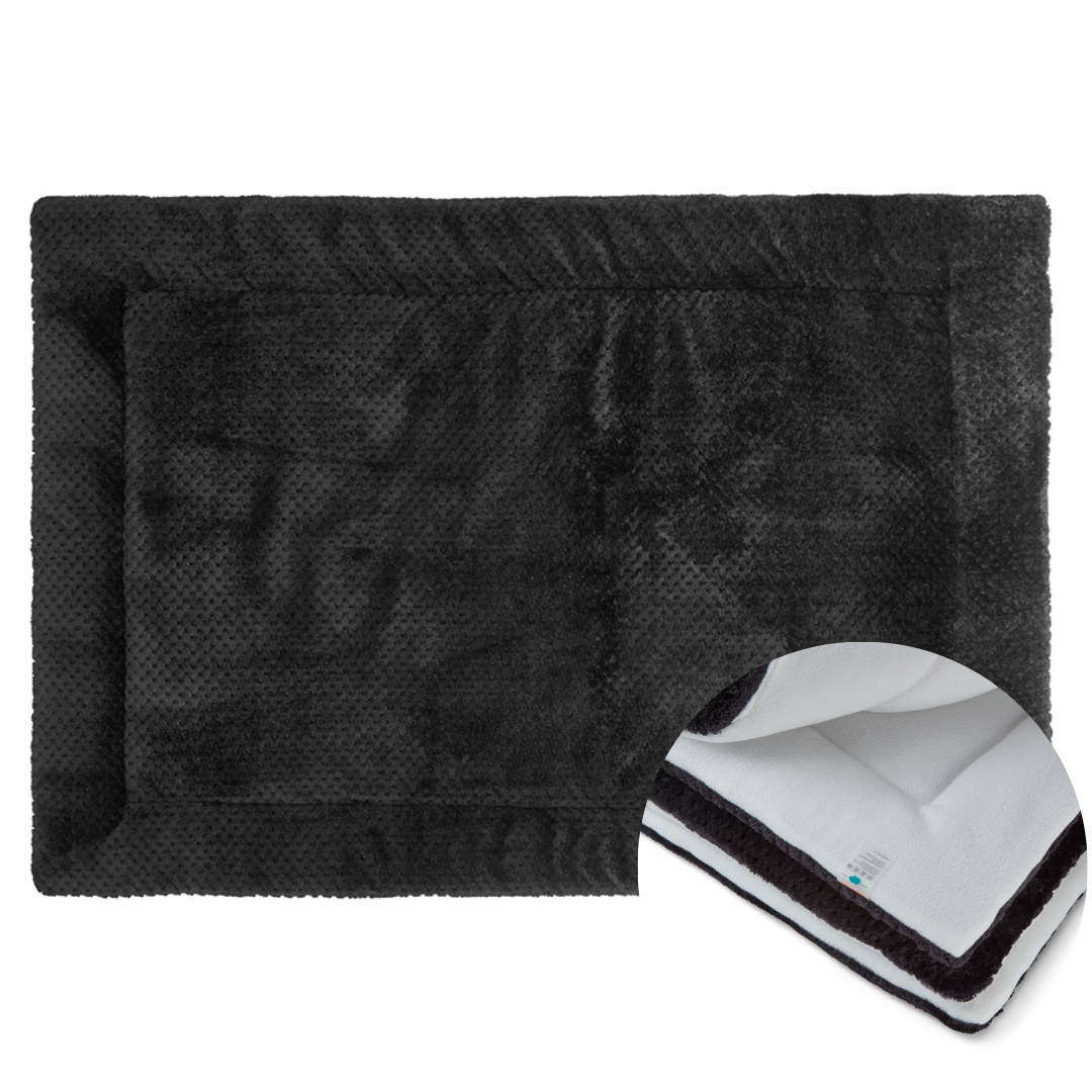 Set of 2 Fleece Liners | Bold Black | Plush Bedding