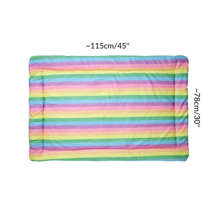 Dimension size measurement guinea pig fleece liner 3x2 rainbow pastel rabbit cc c&C cnc c and c cage kavee