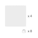 Composition of a 4 clear transparent plexiglass acrylic panels with white connector for guinea pig cage by kavee UK