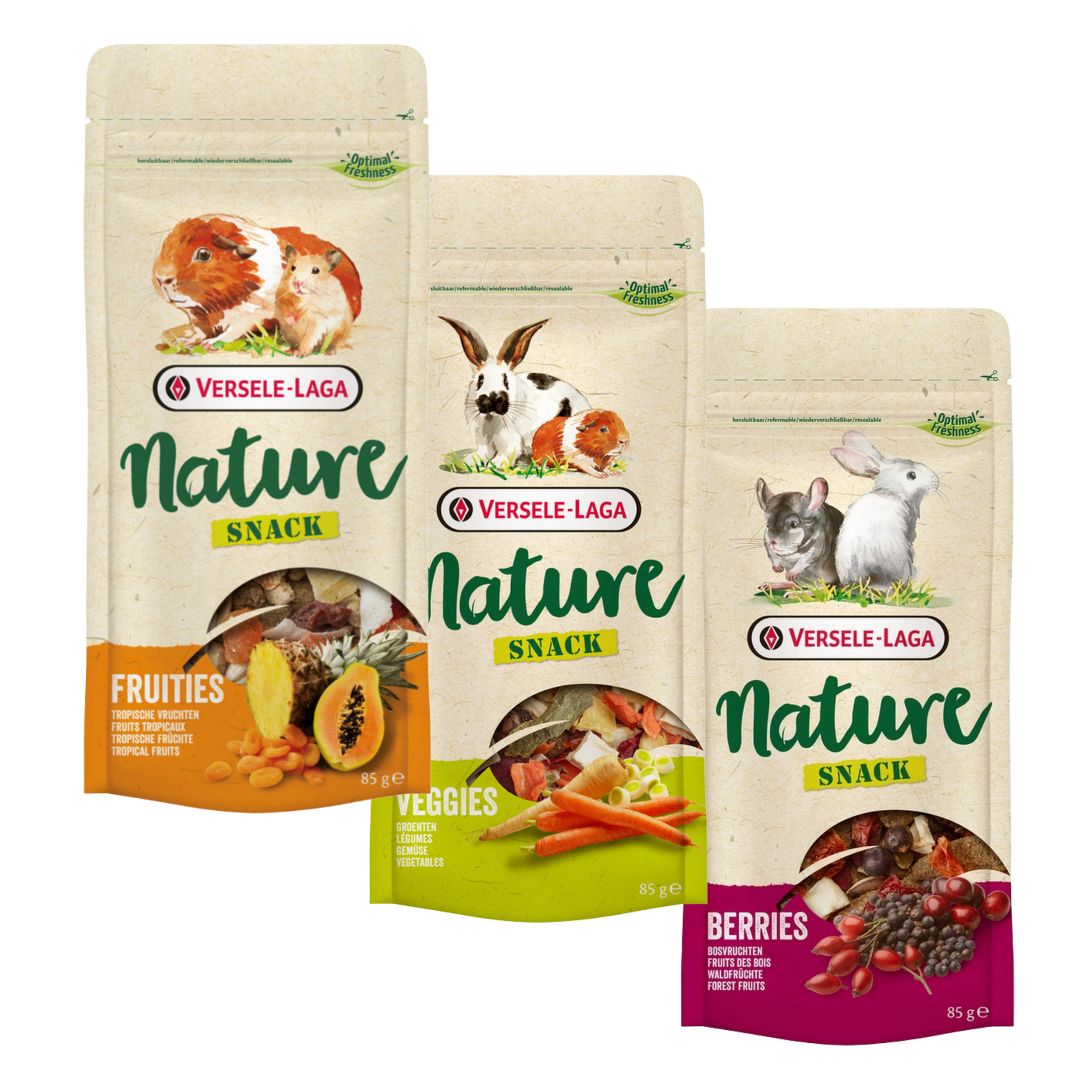 SAMPLE PACK - Treats for Guinea pig Rabbit Mice Rat Degus Chinchilla Snacks - Delicious grain-free snacks, Natural Ingredients versele lage kavee