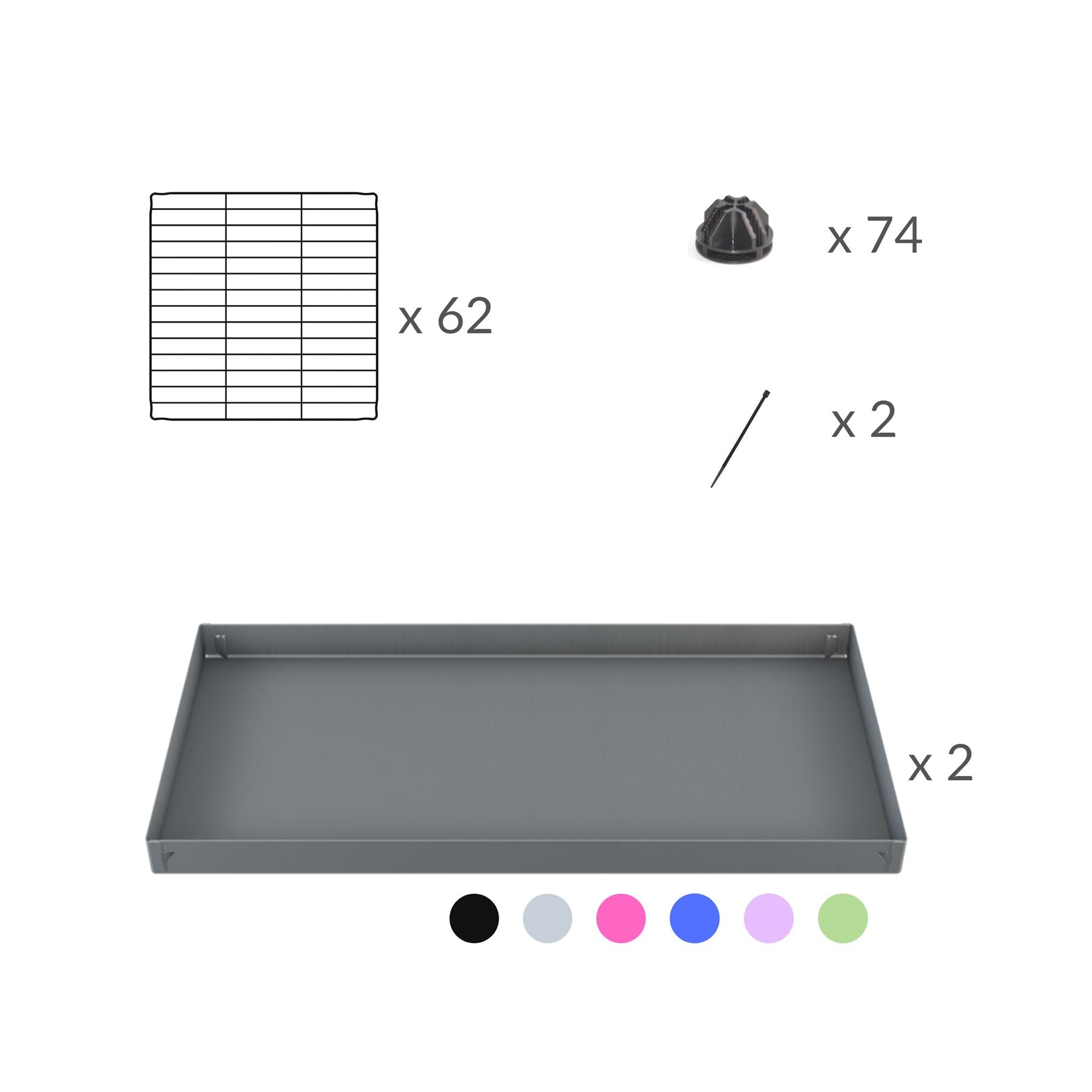 Material for A 8x2 L-shape C&C cage with stand divider for guinea pig fighting or quarantine from brand kavee