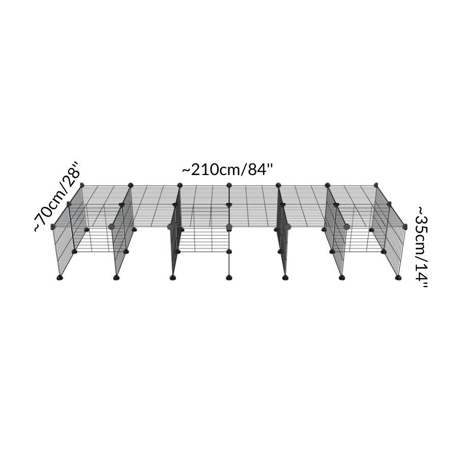 Dimensions of A C and C guinea pig cage stand size 6x2 with small hole grids by kavee UK