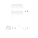 Material for a set of 8 white C&C safe door grids to create hinged doors and lids on C and C cages for guinea pigs by kavee UK