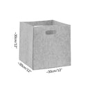 Dimensions of one felt storage box cube for guinea pig C&C cage grey Kavee