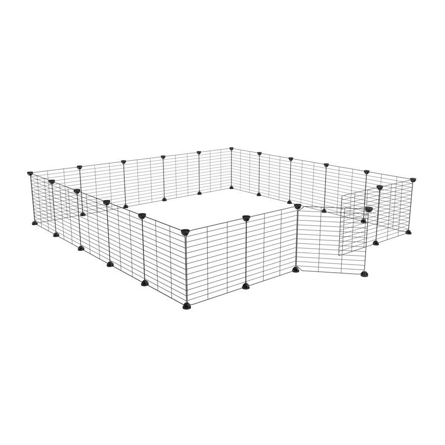 a 5x5 outdoor modular playpen with small hole safe C&C grids for guinea pigs or Rabbits by brand kavee