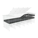 A 2x6 C and C guinea pig cage with stand loft ramp lid small size meshing safe white grids black correx sold in UK