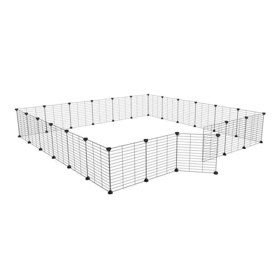 a 6x6 outdoor modular playpen with small hole safe C&C grids for guinea pigs or Rabbits by brand kavee 