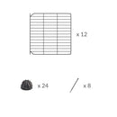 Composition of 12 black safe small mesh C&C door grid to create hinged doors and lids on C and C cages for guinea pigs by kavee UK