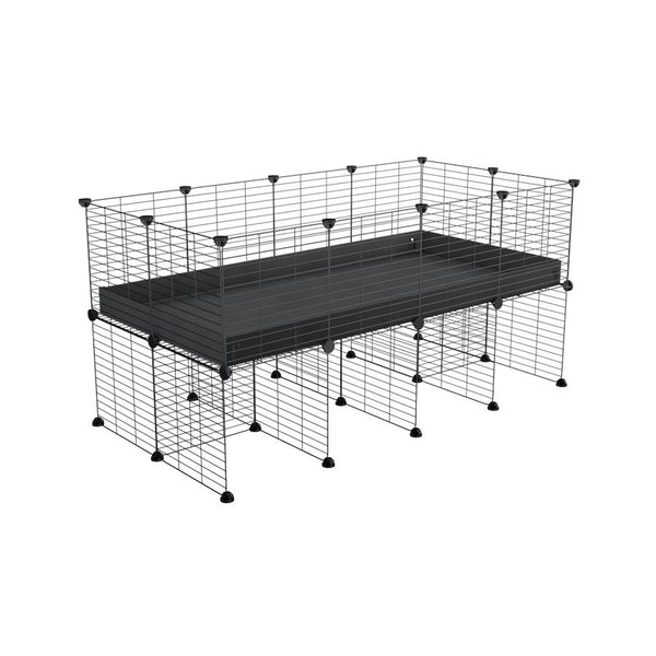 a 4x2 CC cage for guinea pigs with a stand black correx and 9x9 grids sold in Uk by kavee