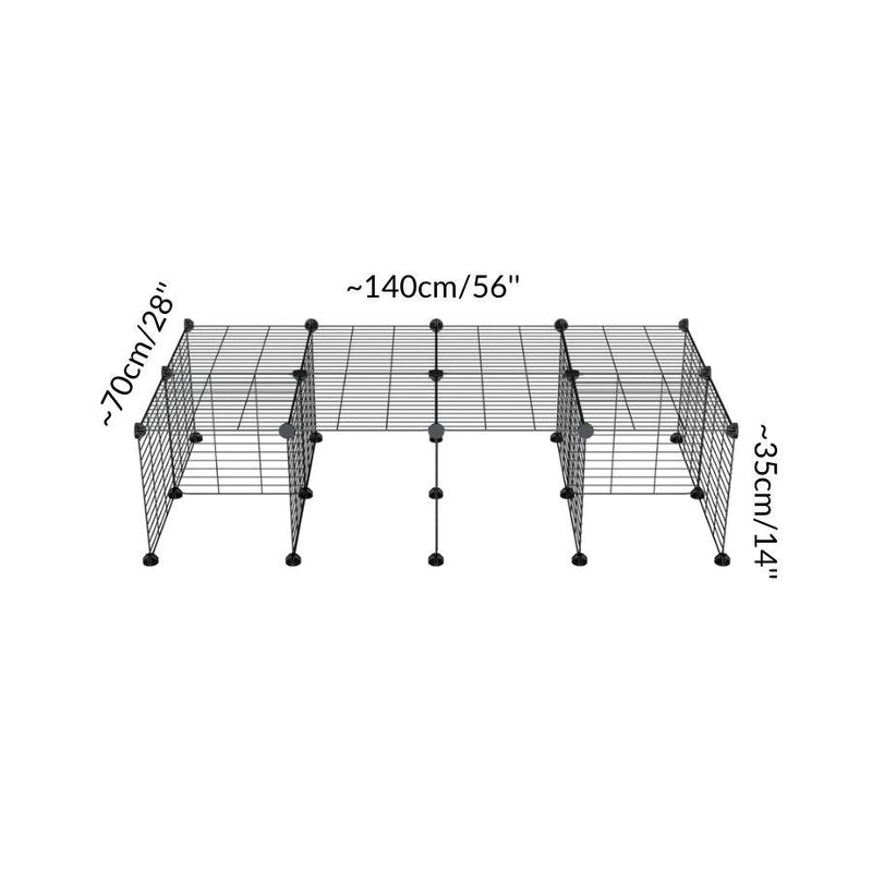 Dimensions of A C and C guinea pig cage stand size 4x2 with small mesh grids by kavee UK