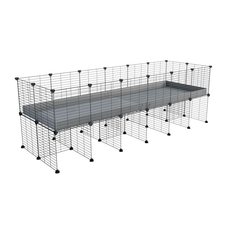 a 6x2 CC cage for guinea pigs with a stand grey correx and 9x9 grids sold in Uk by kavee