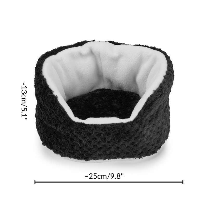 Dimensions of a guinea pig sofa bed cuddle cup black pattern