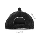 dimensions of a guinea pig hidey house black fleece