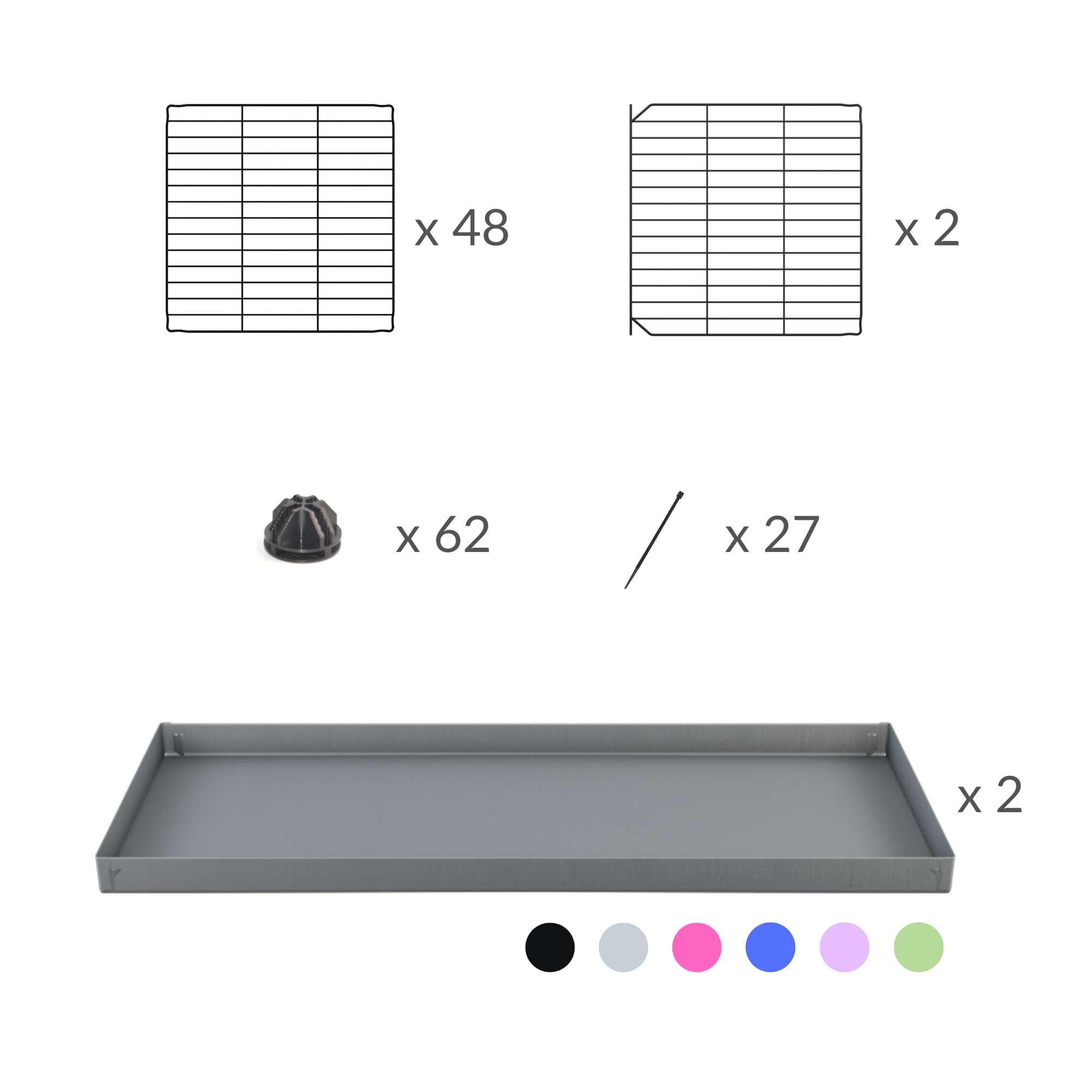 Composition of A two tier 5x2 c&c cage for guinea pigs with two levels by brand kavee in the uk