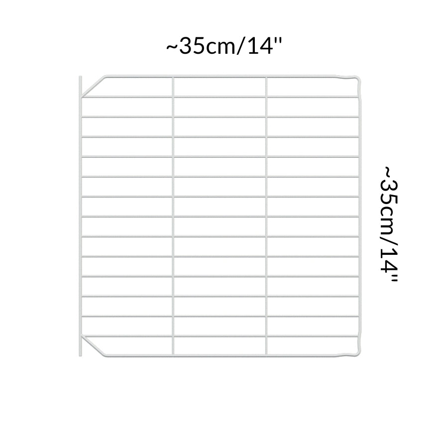 Size of A white C&C safe door grid to create hinged doors and lids on C and C cages for guinea pigs by kavee UK