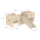 dimensions of kavee wooden guinea pig fort castle