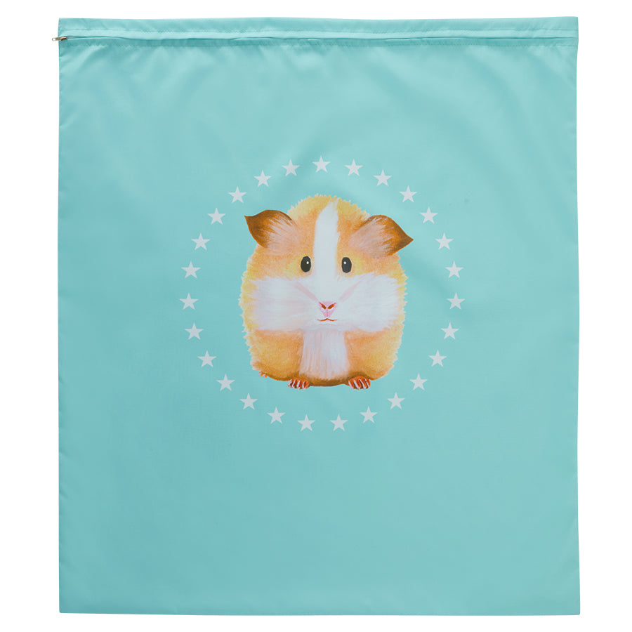one kavee blue laundry bag for guinea pig rabbit fleece liner