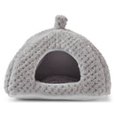 a guinea pig hidey house made of grey fleece by kavee