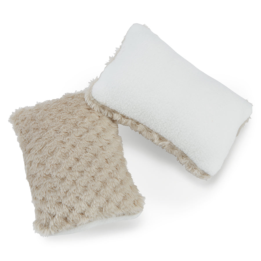 2 small pillows for guinea pigs made of taupe fleece by kavee