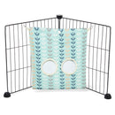 a guinea pig haybag hung on C&C cage made of abstract fleece by kavee