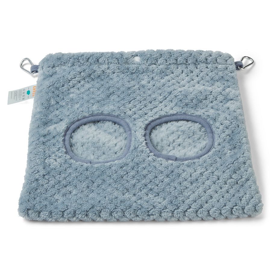 a guinea pig  hay bag in blue fleece by  kavee