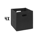 Set of Storage Boxes Felt | Bold Black