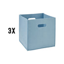 Pack of 3 storage box cube for guinea pig CC cage blue Kavee