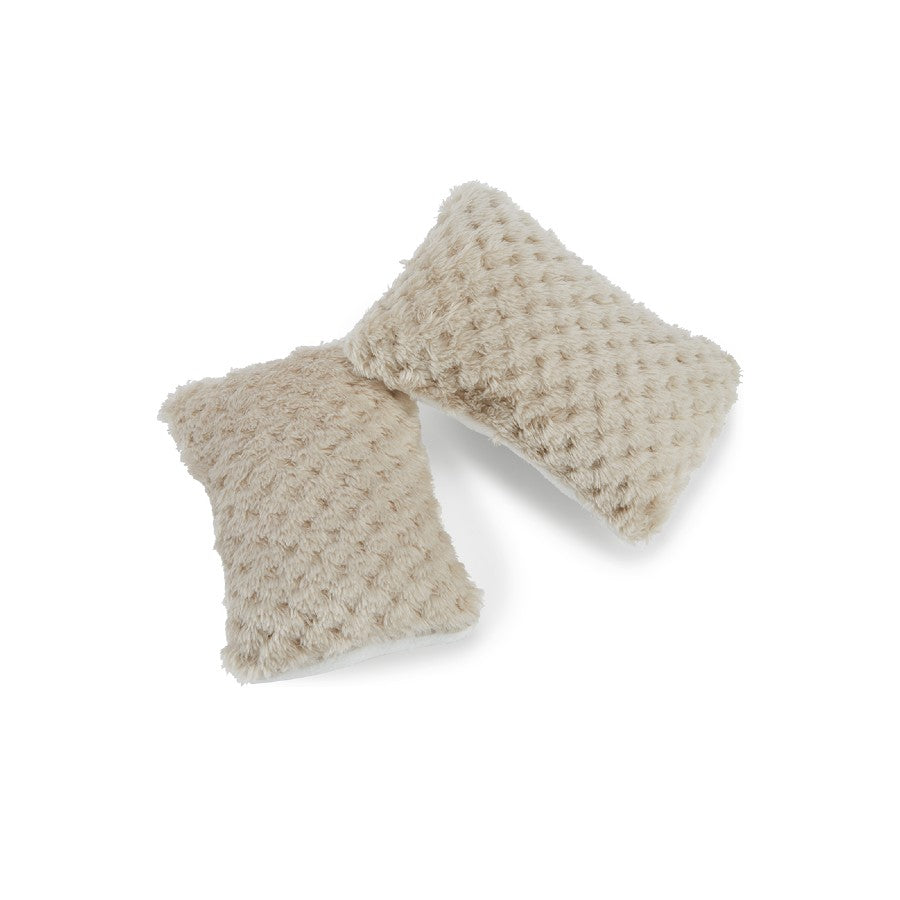 a guinea pig set of 2 pillows made of taupe fleece by kavee