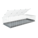 A 2x5 C and C cage for guinea pigs with grey coroplast a lid and small hole white CC grids from brand kavee